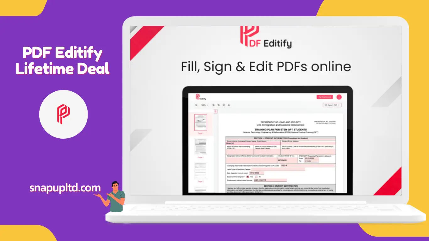 PDF editify lifetime deal