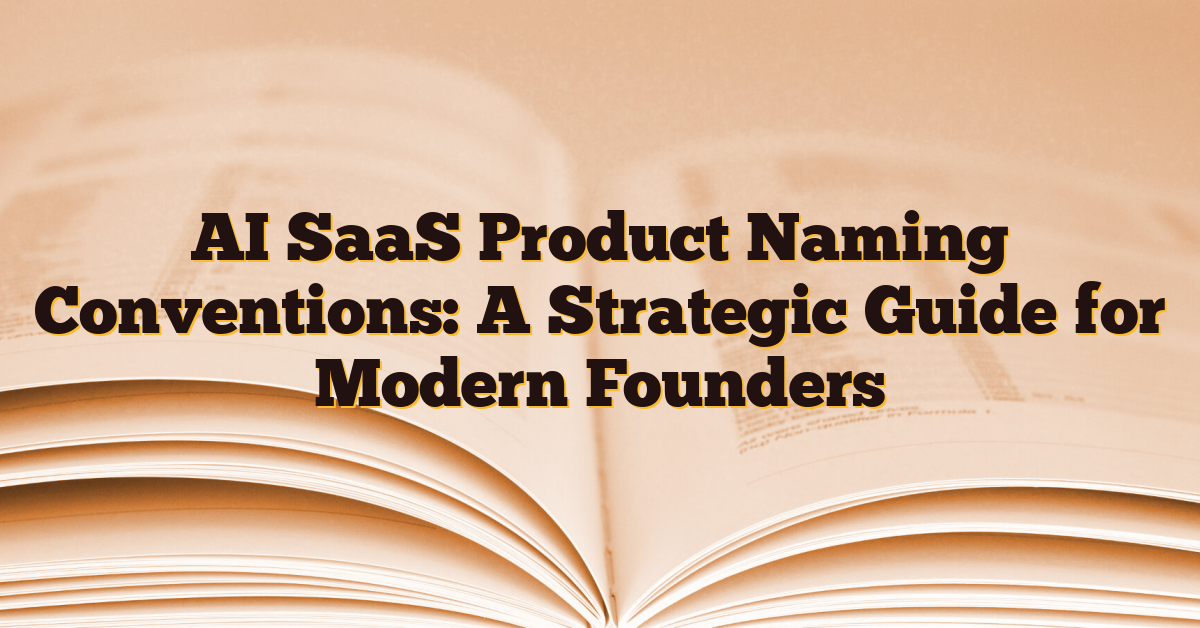 AI SaaS Product Naming Conventions: A Strategic Guide for Modern Founders