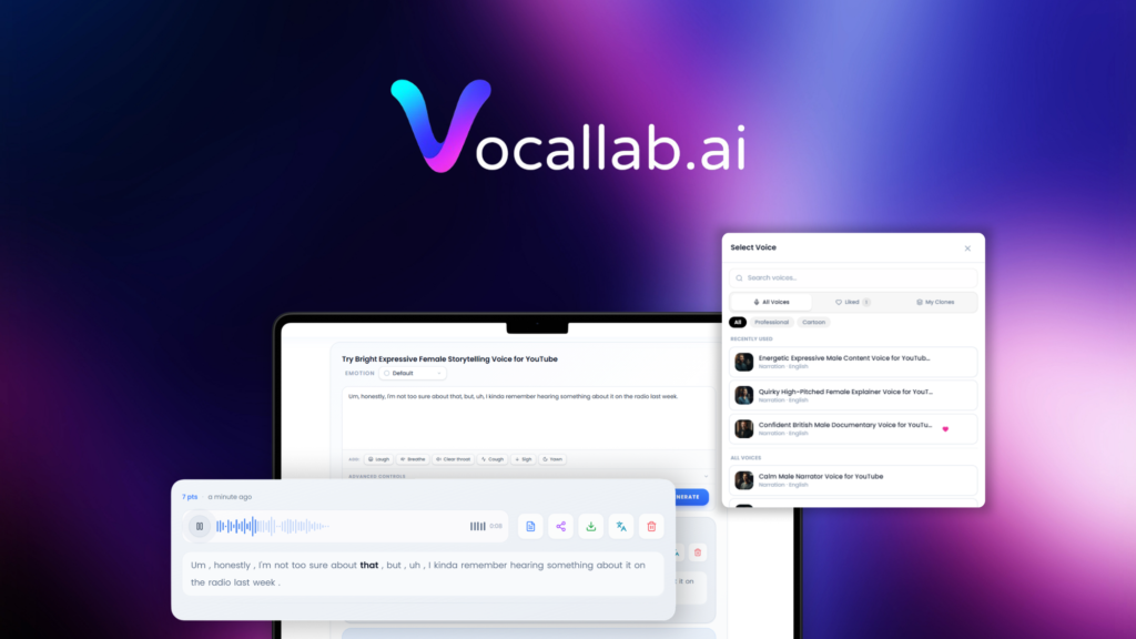 Generate studio-quality AI voices